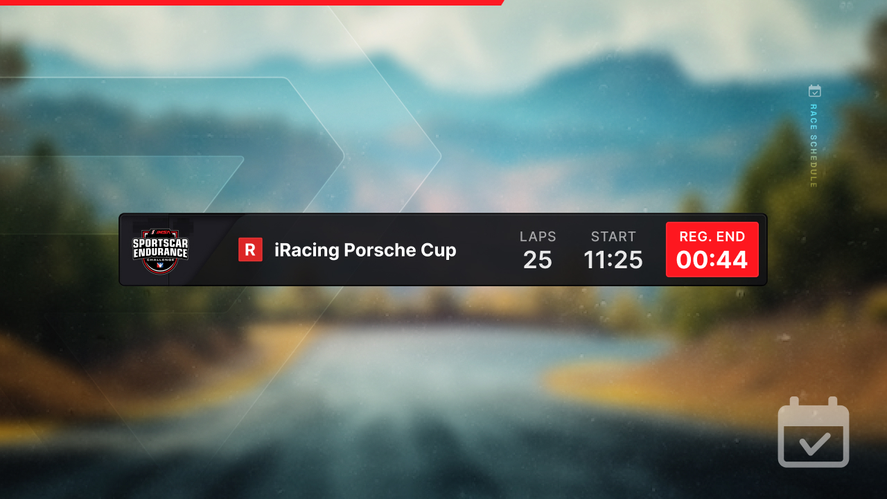Race Schedule Overlay